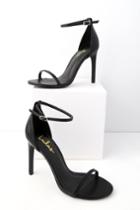Angie Black Ankle Strap Heels | Lulus