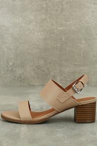 X2b Cannes Natural Heeled Sandals