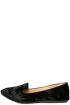 Wild Diva Lounge Calynn Black Velvet Loafers