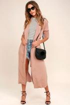 Rokoko Easy Breezy Blush Pink Trench Coat