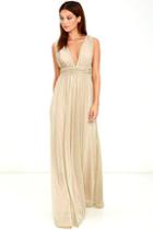 Cocolove What A Treat Gold Maxi Dress