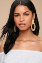 Geometric Treat Gold Statement Earrings | Lulus