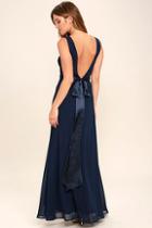 Lulus That Special Something Navy Blue Maxi Dress