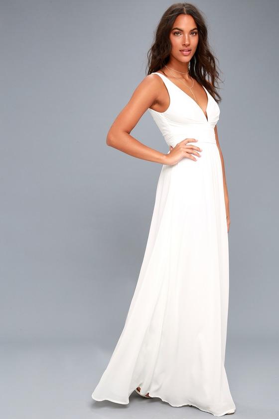 Leading Role White Maxi Dress | Lulus