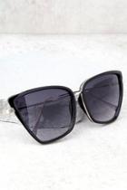 Lulus Hamptons Honey Black Cat-eye Sunglasses