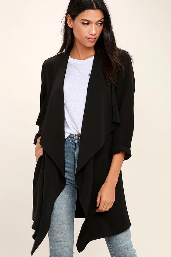 Skies Are Blue | Own The City Black Jacket | Size Medium | Lulus