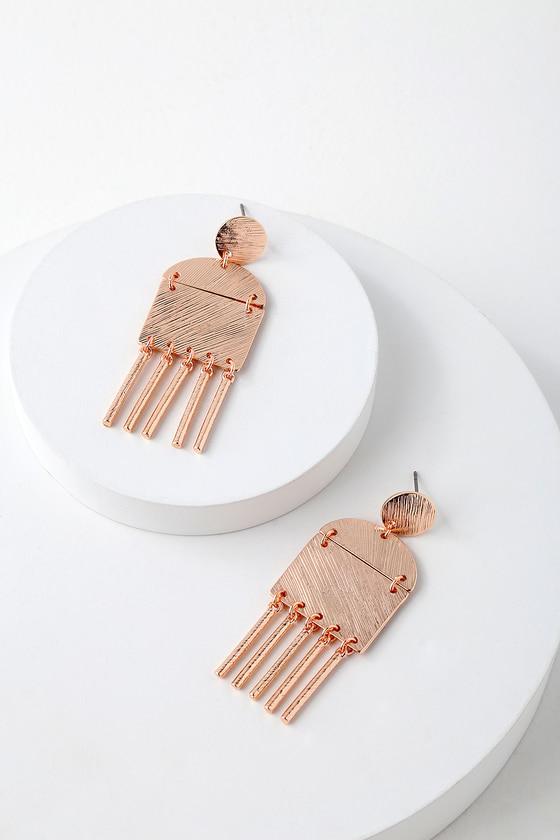 Find Your Bliss Rose Gold Earrings | Lulus