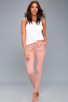 Free People Sunny Blush Pink Skinny Sweatpants | Lulus