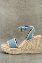 Matisse Coconuts Frenchie Light Denim Espadrille Wedges