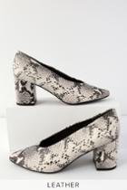 Seychelles Rehearse Ll Black And White Python Leather Pumps | Lulus