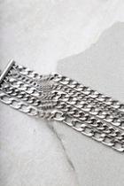 Lulus Dream Sequence Silver Chain Bracelet