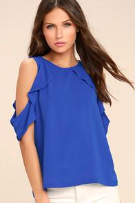 Lulus Fun Times Royal Blue Top