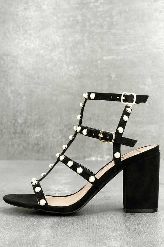 Brooklyn Black Pearl Ankle Strap Heels | Lulus