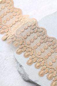 Lulus Queenly Gold Lace Choker Necklace