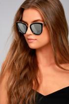 Perverse | Thelma Black And Silver Mirrored Sunglasses | Lulus