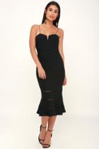 Finders Keepers Immortal Black Sleeveless Midi Dress | Lulus