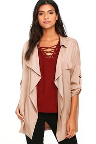 Lulus Lucky Break Blush Oversized Jacket