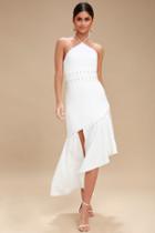 Finders Keepers Talisman Ivory Halter Midi Dress | Lulus