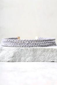 Lulus Grand Finale Grey Layered Choker Necklace
