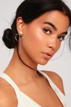 Maia Gold Rhinestone Earrings | Lulus