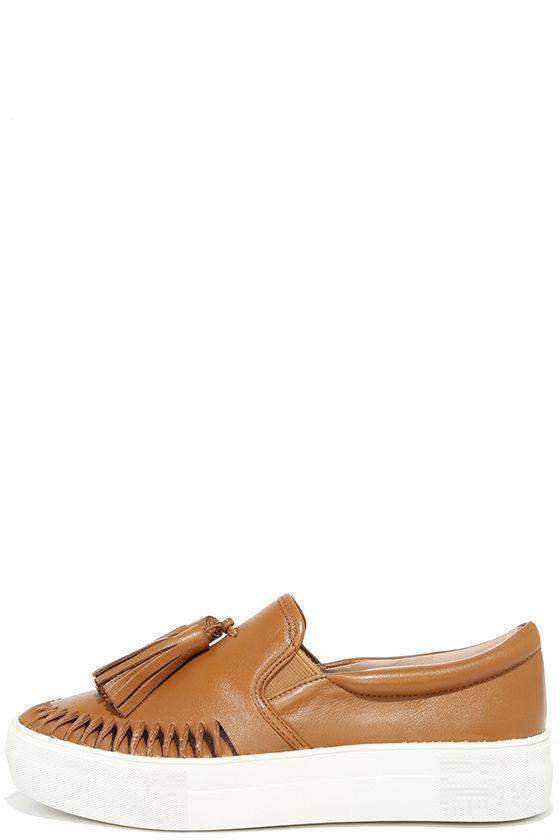 J Slides | Aztec Tan Leather Sip-on Sneakers | Size 10 | Brown | Lulus