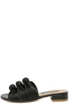Kensie | Kylee Black Knotted Slide Sandal Heels | Size 6 | Vegan Friendly | Lulus