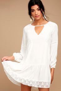Somedays Lovin' The Whispering Ivory Lace Long Sleeve Dress