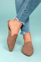 Bamboo Ember Camel Suede Loafer Slides
