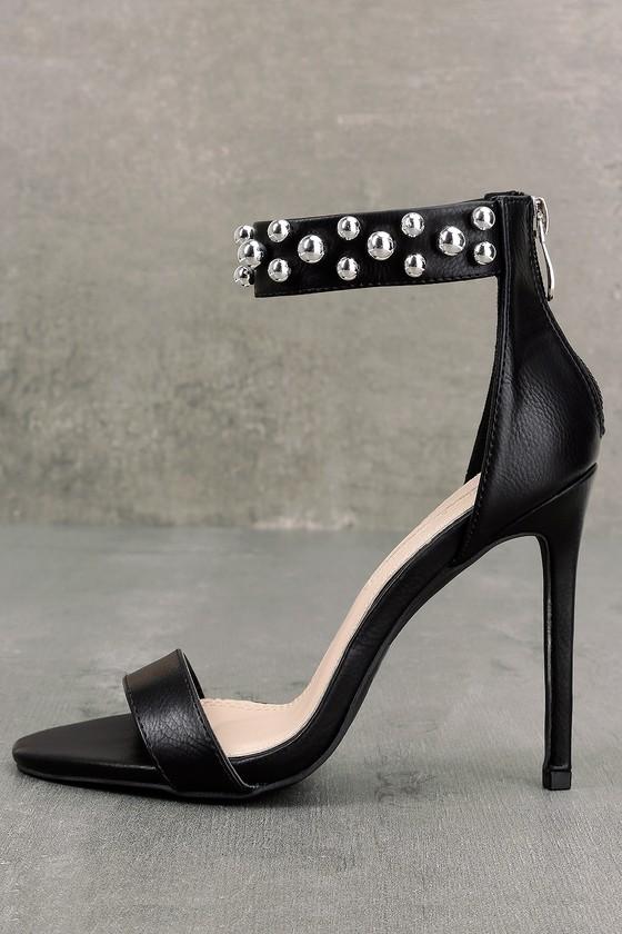 Liliana | Zuri Black Ankle Strap Heels | Size 10 | Vegan Friendly | Lulus