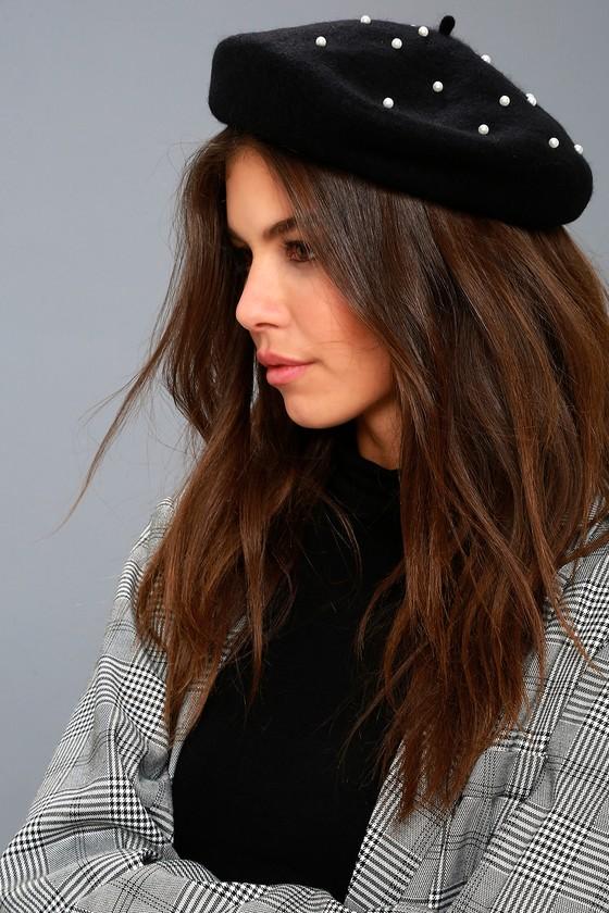 Uptown Pearl Black Pearl Beret | Lulus