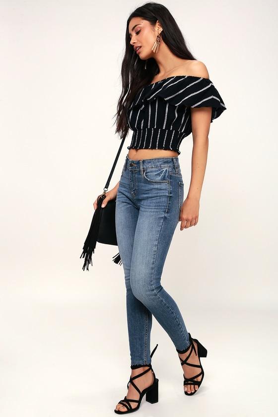 Eunina Clara Medium Wash High-waisted Skinny Jeans | Lulus