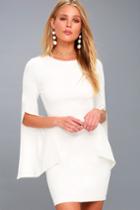 Saved By The Belle White Bell Sleeve Bodycon Dress | Lulus