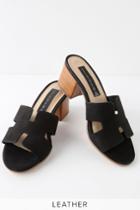 Steve Madden Foreva Black Nubuck Leather Mules | Lulus