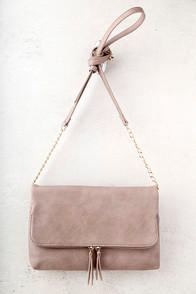 Lulus Voulez Vous Taupe Clutch