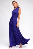 Tricks Of The Trade Royal Blue Maxi Dress | Lulus