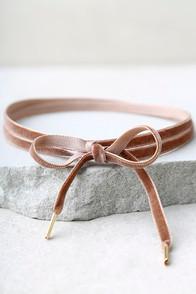 Lulus Lock It Up Brown Velvet Wrap Necklace