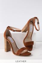 Steve Madden Carrson Chestnut Suede Ankle Strap Heels | Lulus