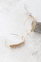 Lulus Grecian Seas Gold Hoop Earrings