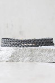 Lulus Braid For You Grey Choker Necklace