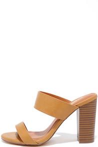 X2b Fashion Fixation Camel Mule Heels
