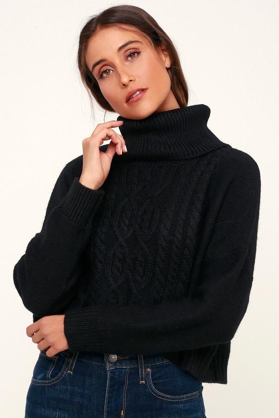 Jack By Bb Dakota Say Anything Black Turtleneck Sweater | Lulus