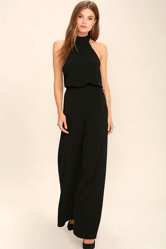 Moment For Life Black Halter Jumpsuit | Lulus