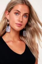 Thoroughly Modern Gold And Clear Acrylic Earrings | Lulus