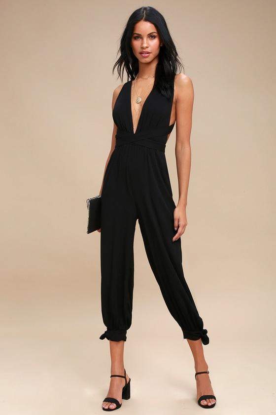 Lolinda Black Halter Jumpsuit | Lulus