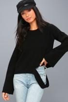 Rd Style Choreography Black Cutout Cropped Sweater