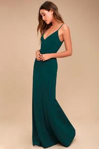 Lulus Infinite Glory Forest Green Maxi Dress