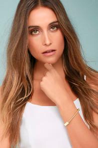 Lulus Above The Bar Gold Bracelet