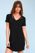 Z Supply Deeda Black Distressed Shirt Dress | Lulus