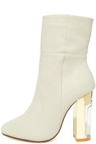 Cape Robbin Naomi Off-white Lucite Mid-calf Boots