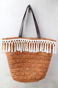 San Diego Hat Co. Phillipa Terra Cotta Woven Tote